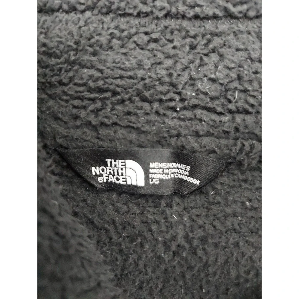 North‎ Face Fleece Jacket Mens Large Black Full Zip Mock Neck Outdoor